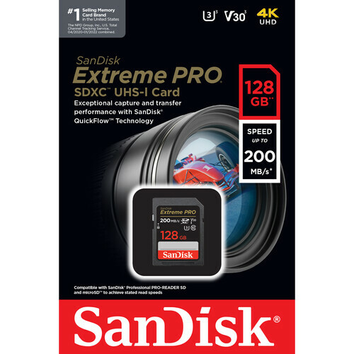 SanDisk Extreme PRO® SD 記憶卡 (200MB/s 讀取速度) 128/256/512GB