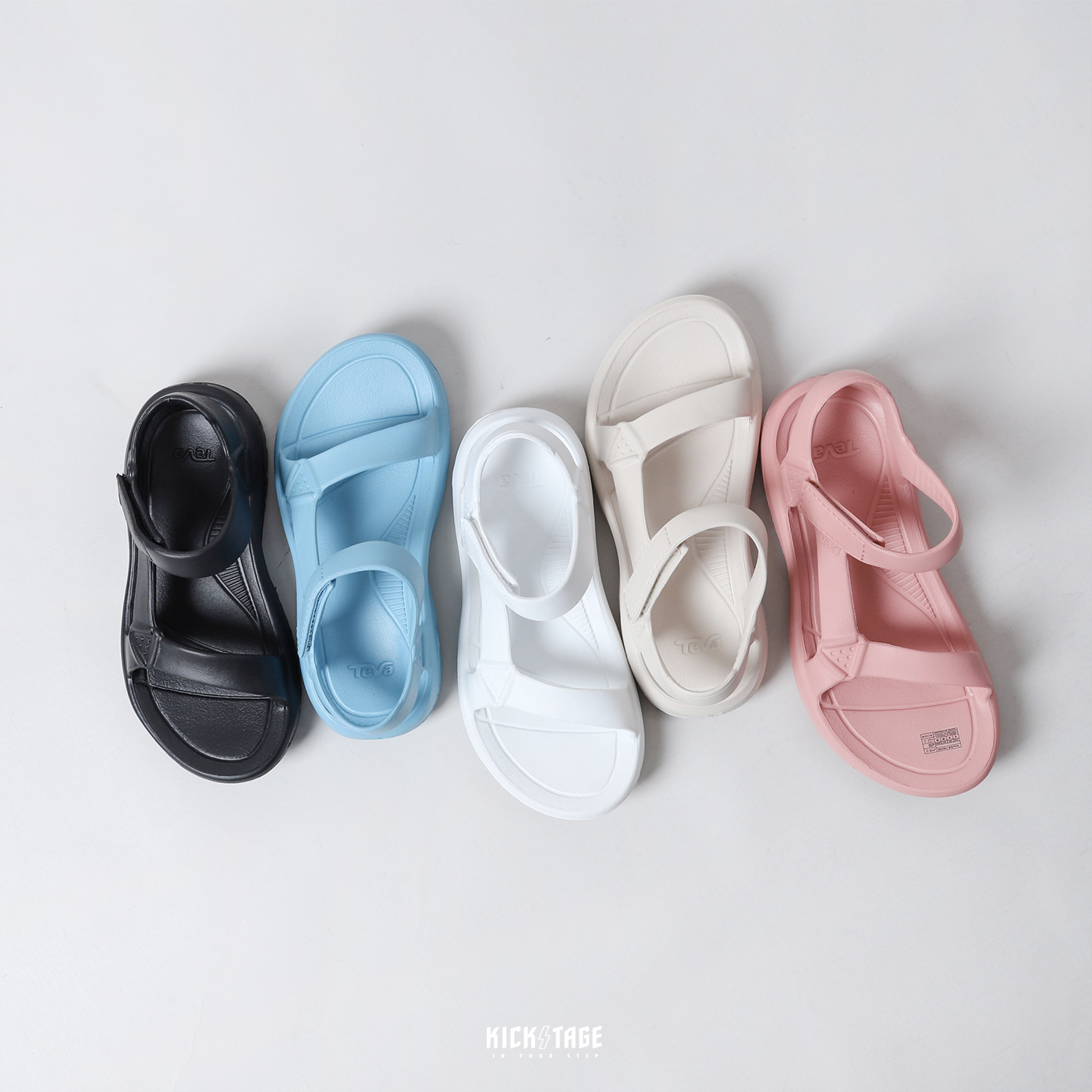 女鞋 TEVA W HURRICANE 黑色 粉橘 酪梨綠 白色 米白 天空藍 防水 魔鬼氈 水陸輕量涼鞋【TV1124070BCBK】