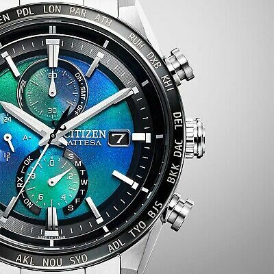 Citizen 星辰 AT8188-64L Unite with Blue Limited Edition Attesa Crono Super Titanio Radiocontrollato Watch 超級鈦金屬 光動能 手錶