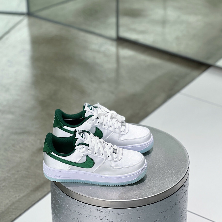 Nike Air Force 1 白絲綢 孔雀綠 白色 綠色 絲綢 AF1 休閒鞋 DX6541-101