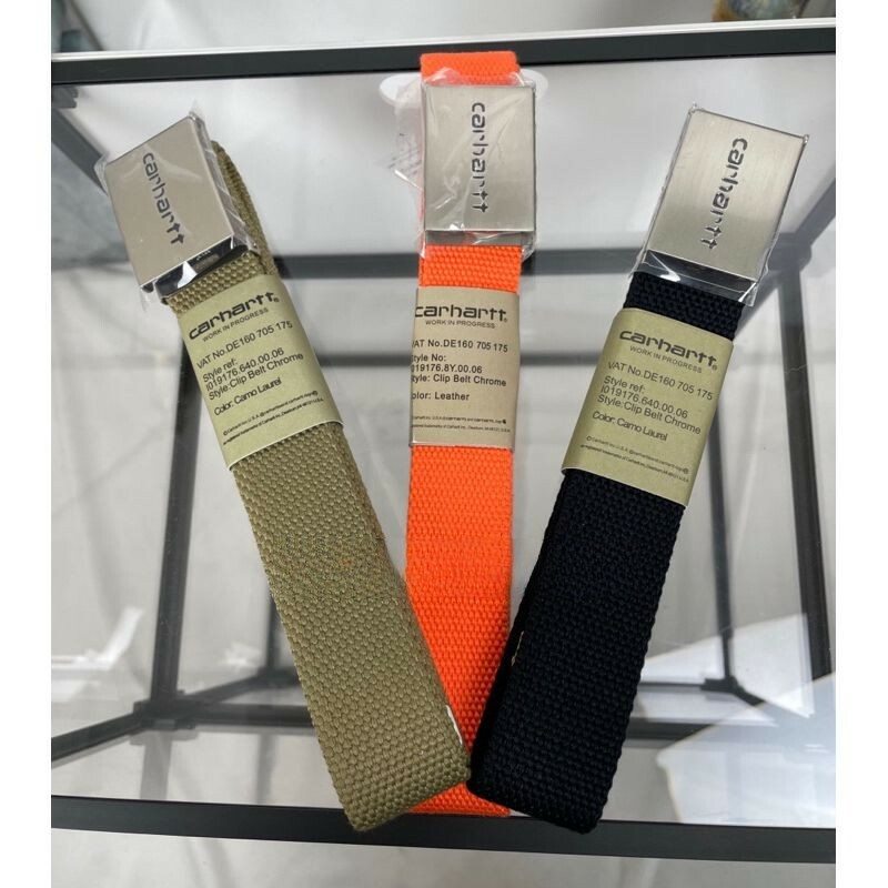 Carhartt CLIP BELT金屬銅扣軍事風帆布腰帶 皮帶 Carhartt皮帶