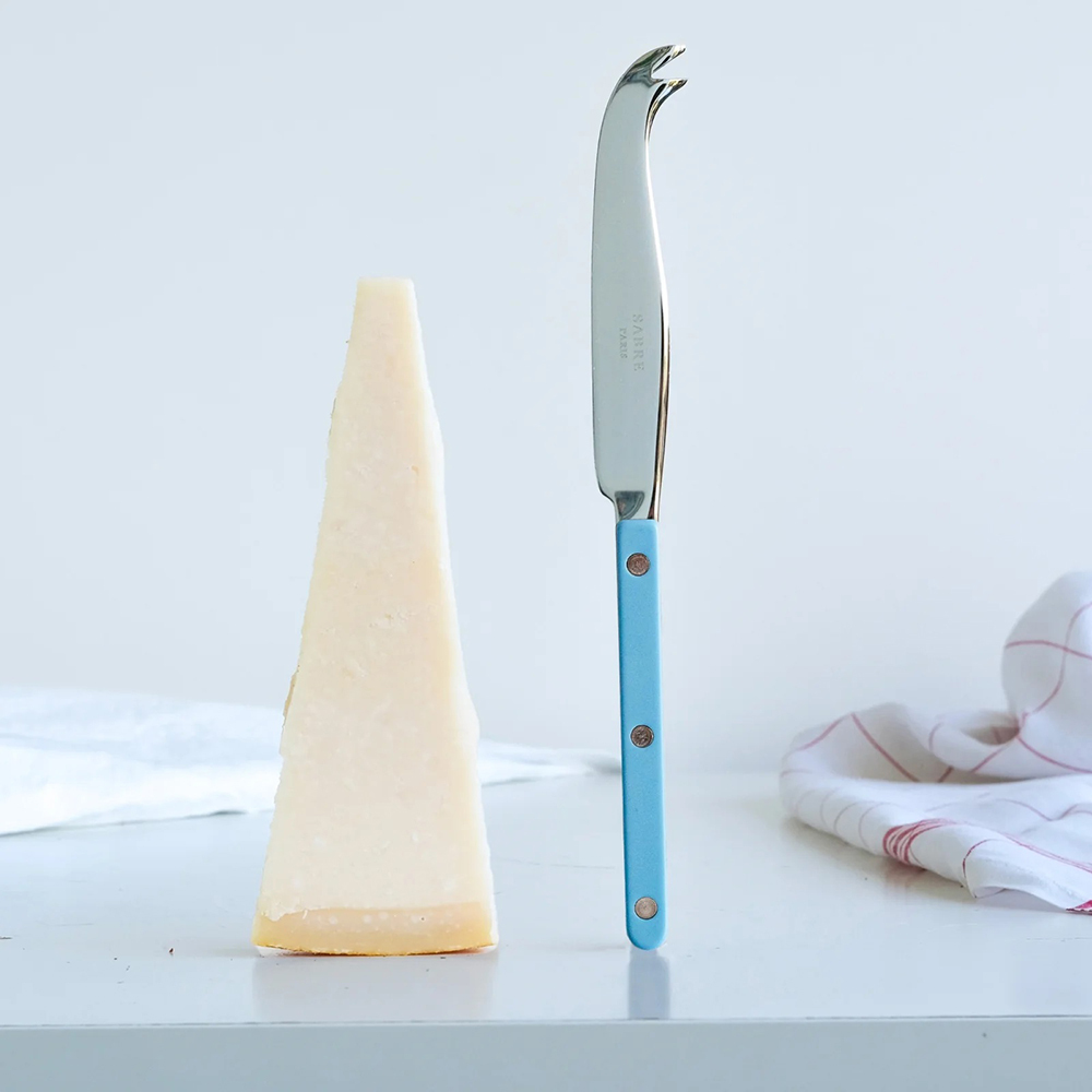 SABRE | Bistrot 復古酒館鈕扣系列 | 起司刀-大 | 亮面 | 粉彩藍