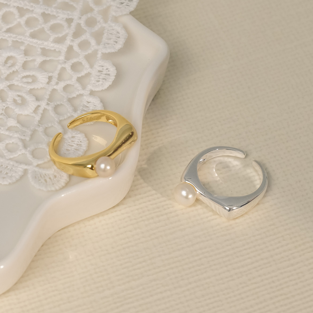 R184 淚滴|純銀珍珠戒指