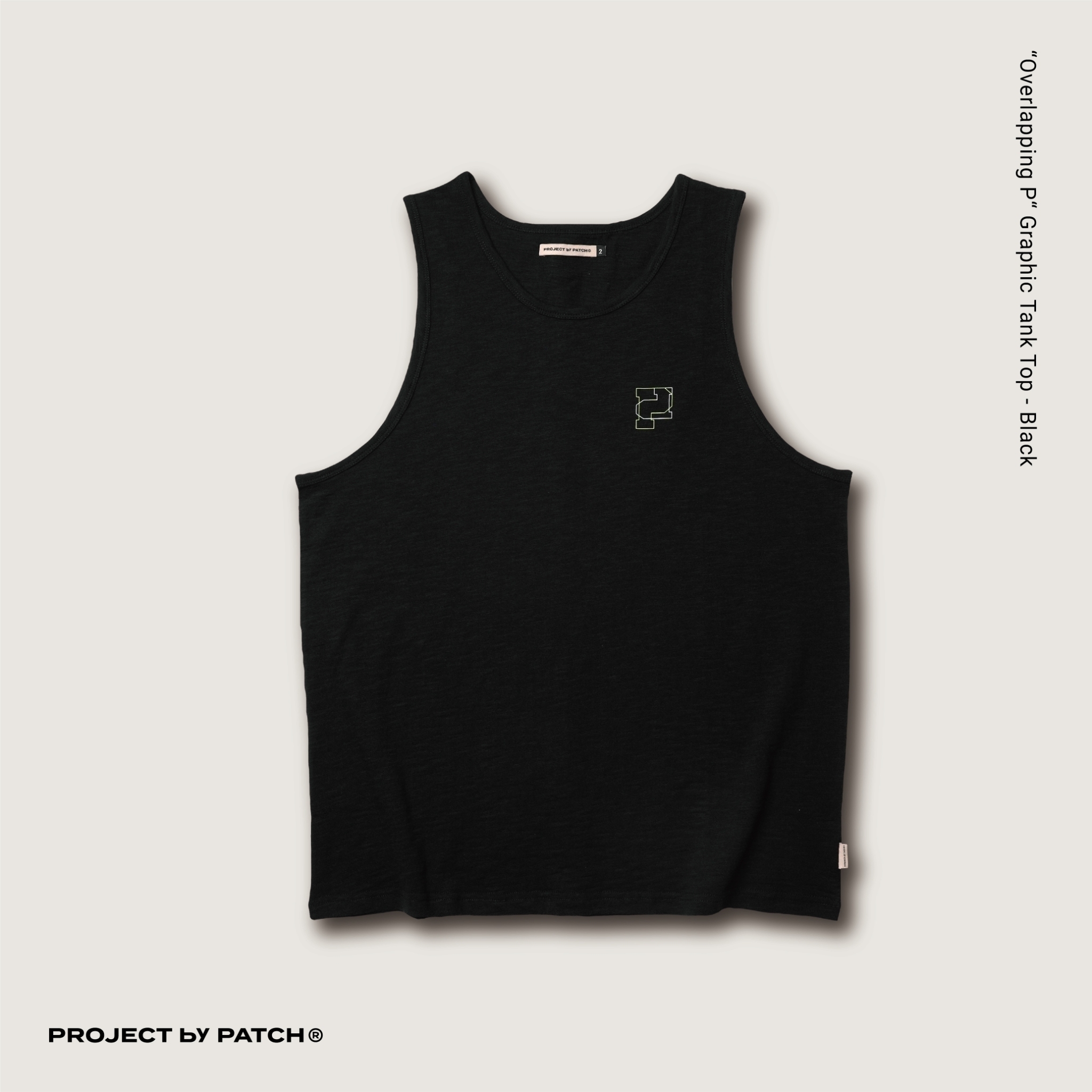 P.B.P - “OVERLAPPING P“ GRAPHIC TANK TOP - BLACK