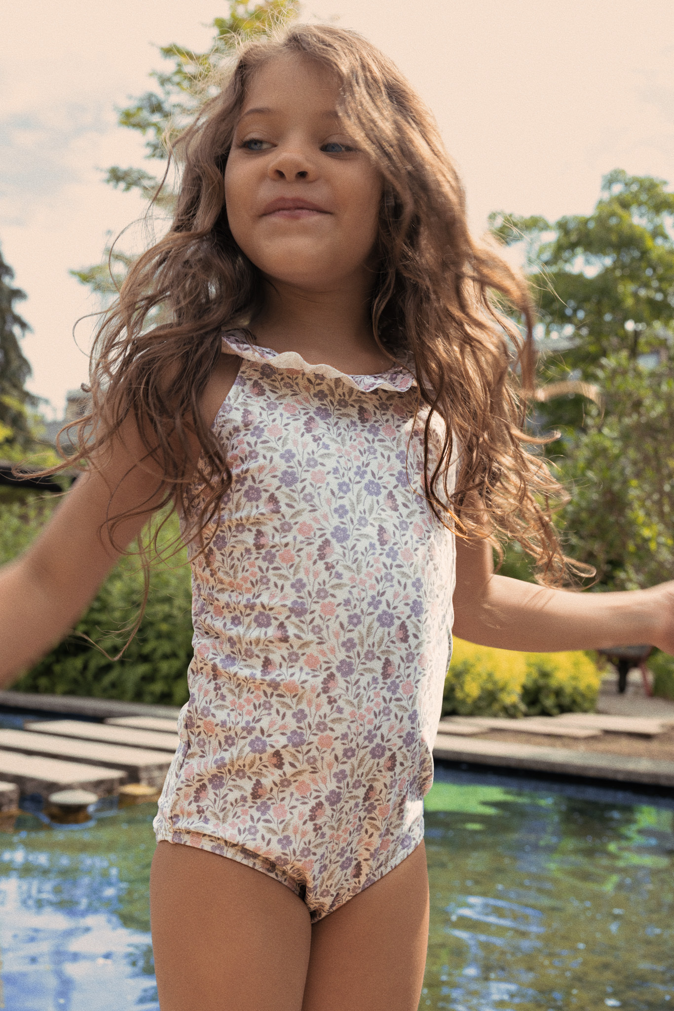 Jamie Kay- Bella Swimsuit交叉美背連身泳裝 (Quinn Egret)