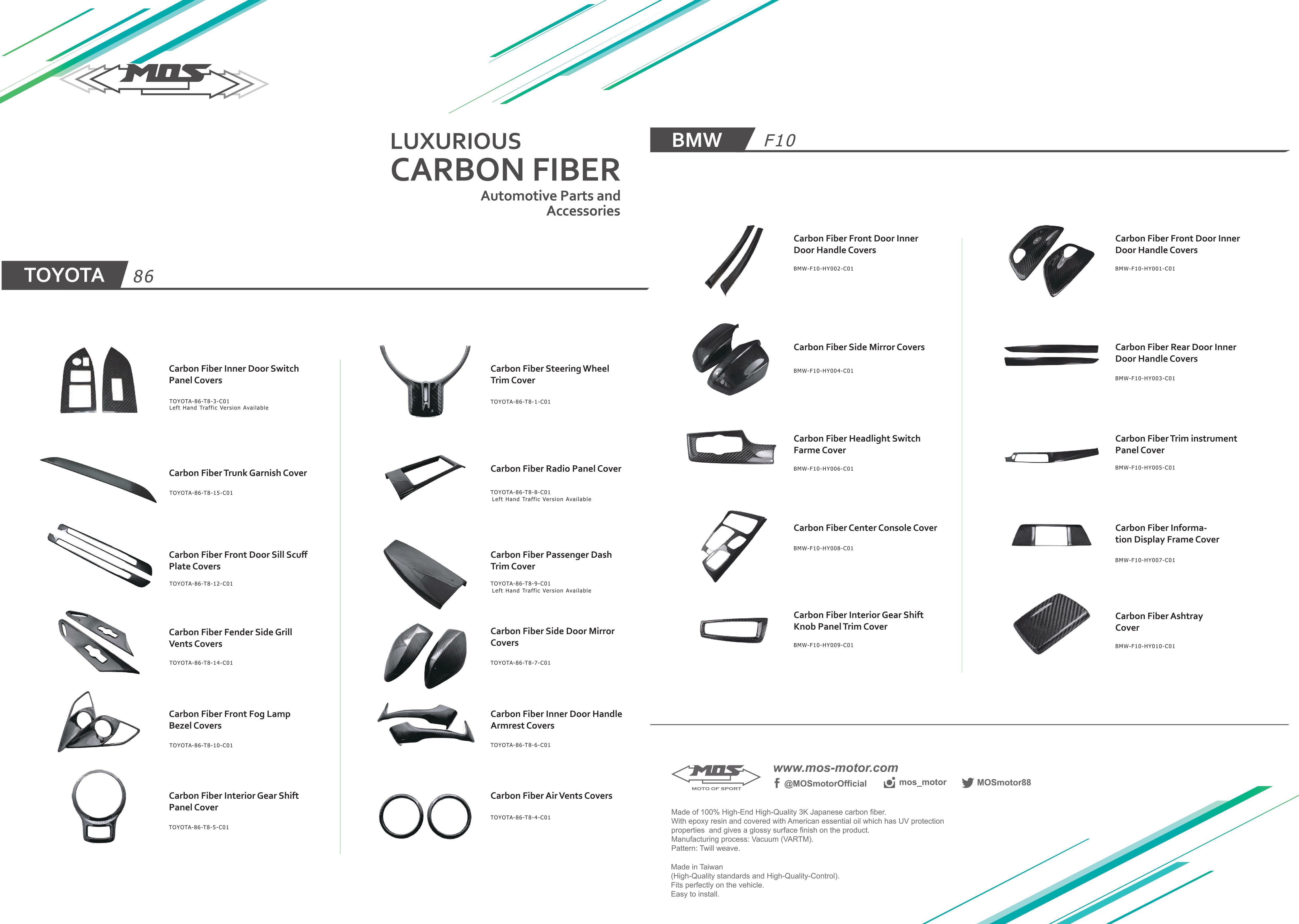 Product Catalog for Vehicles