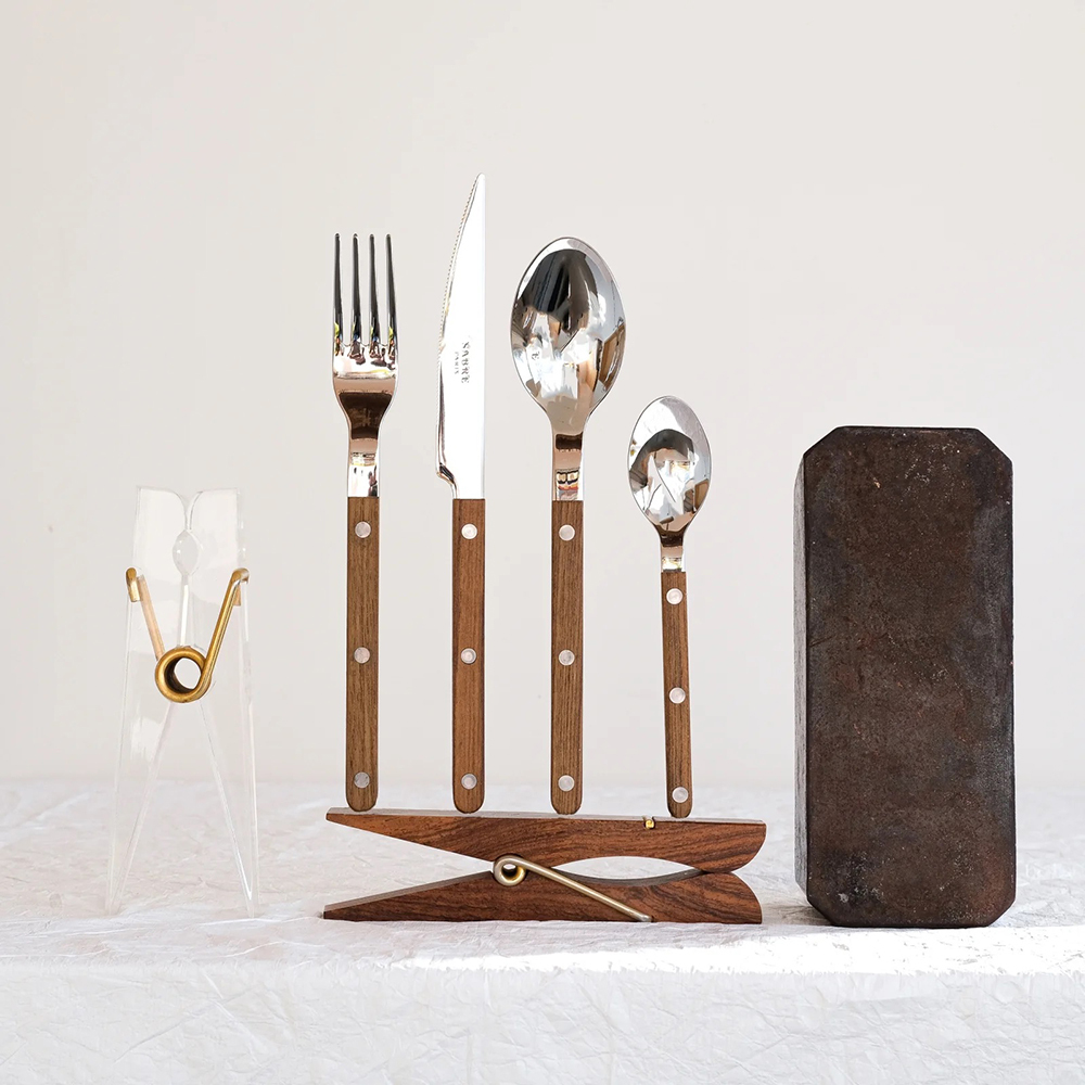 SABRE | Bistrot 復古酒館鈕扣系列 | 24件組 | 亮面 | 柚木