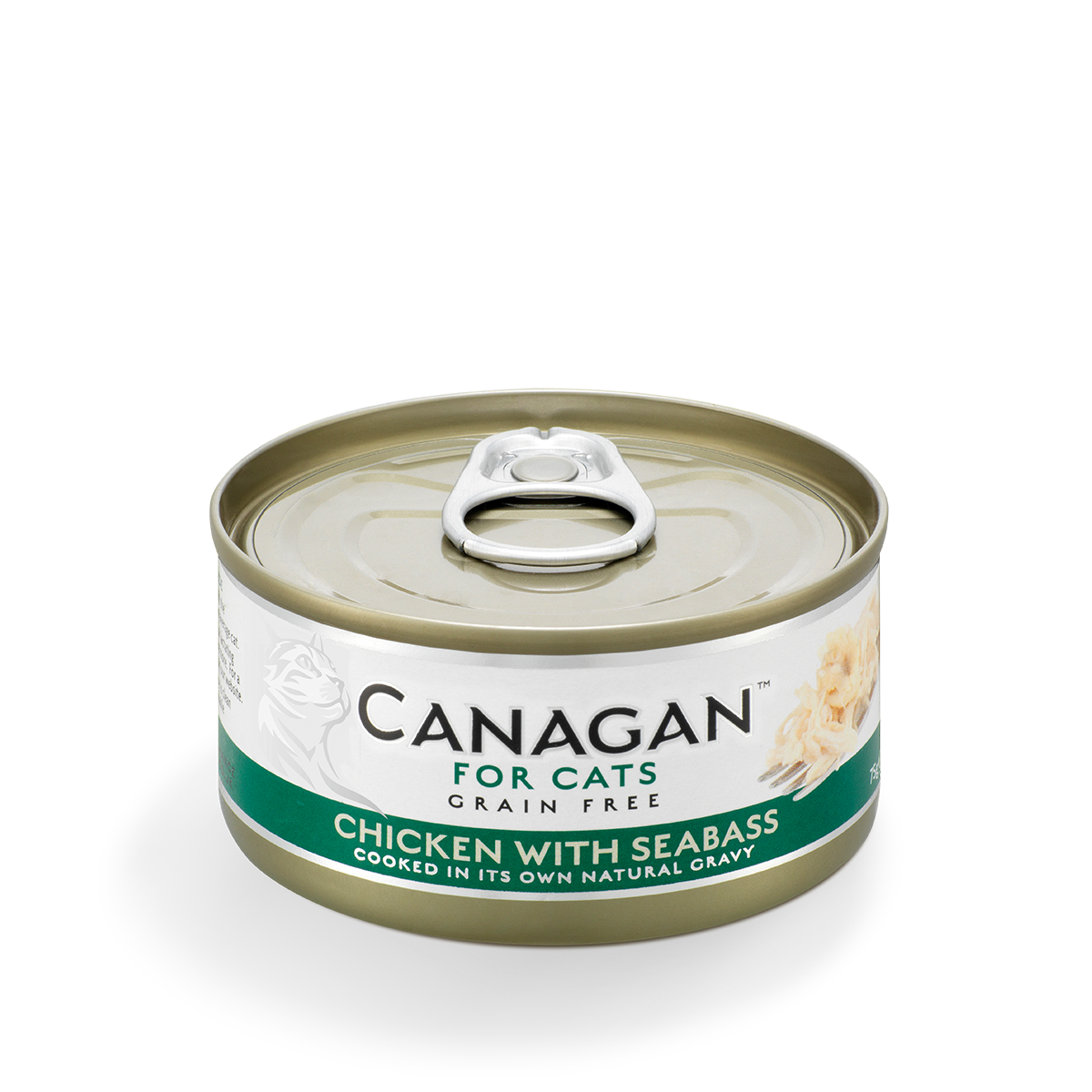 Canagan Grain Free Cat Wet Food - Chicken with Seabass．75g【Original Box of 12 Cans】