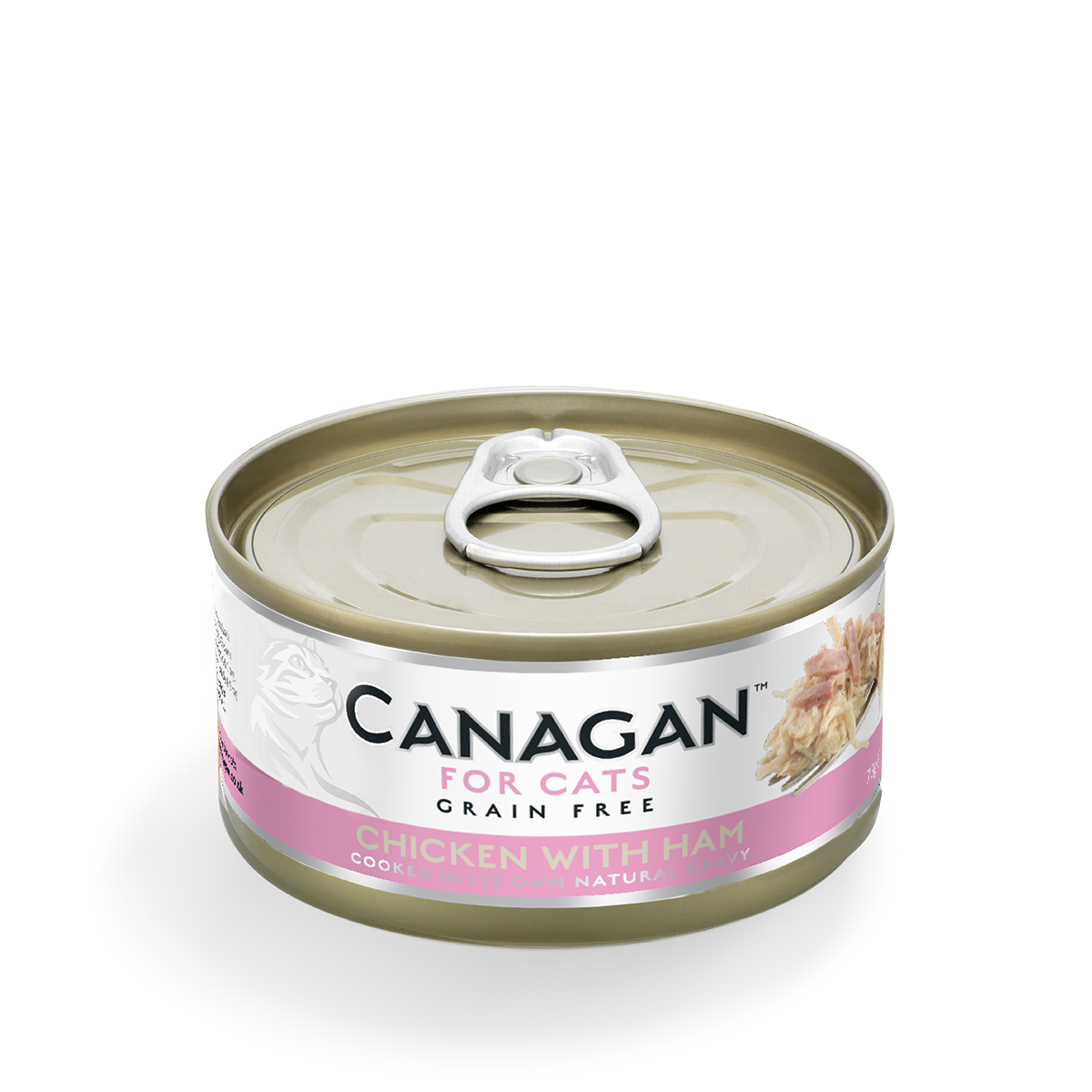 Canagan Grain Free Cat Wet Food - Chicken with Ham 75g【Original Box of 12 Cans】