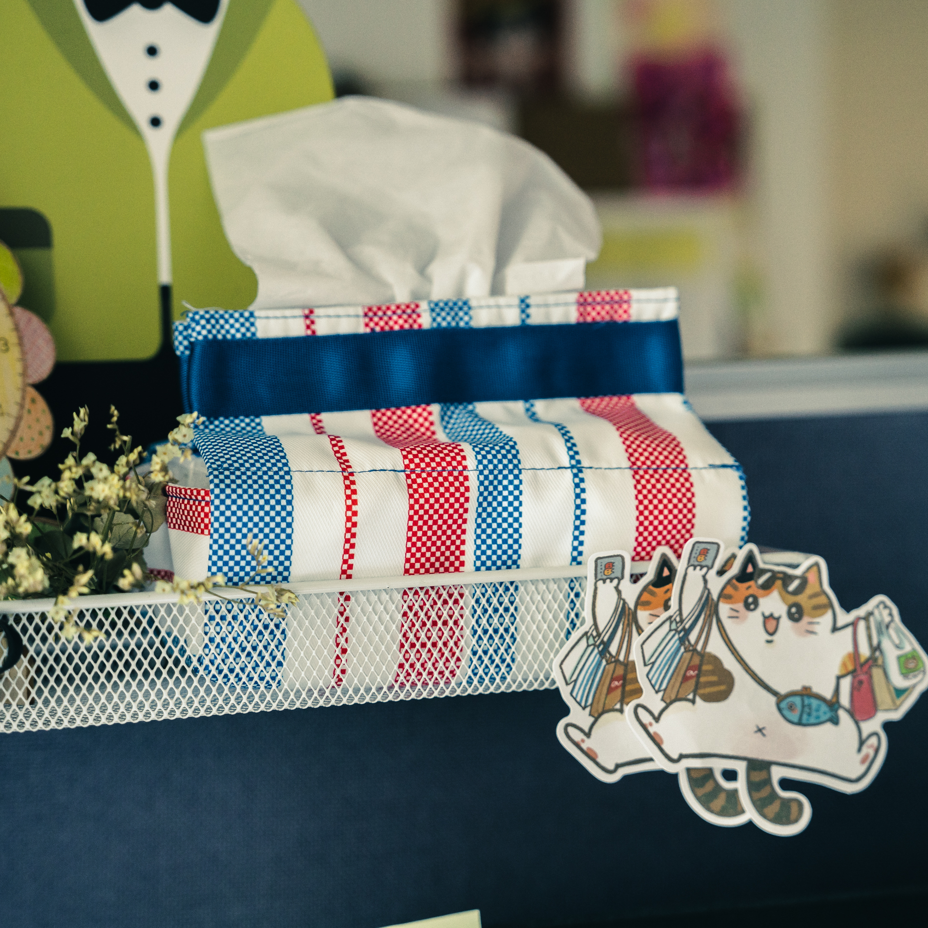 紙巾盒套 - 經典紅白藍（小）ver.2