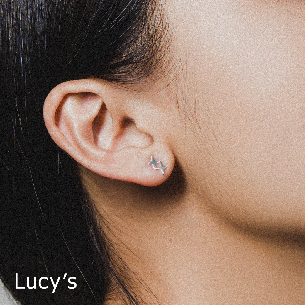 925純銀〔輕銀系列〕閃爍 耳環 (108340)