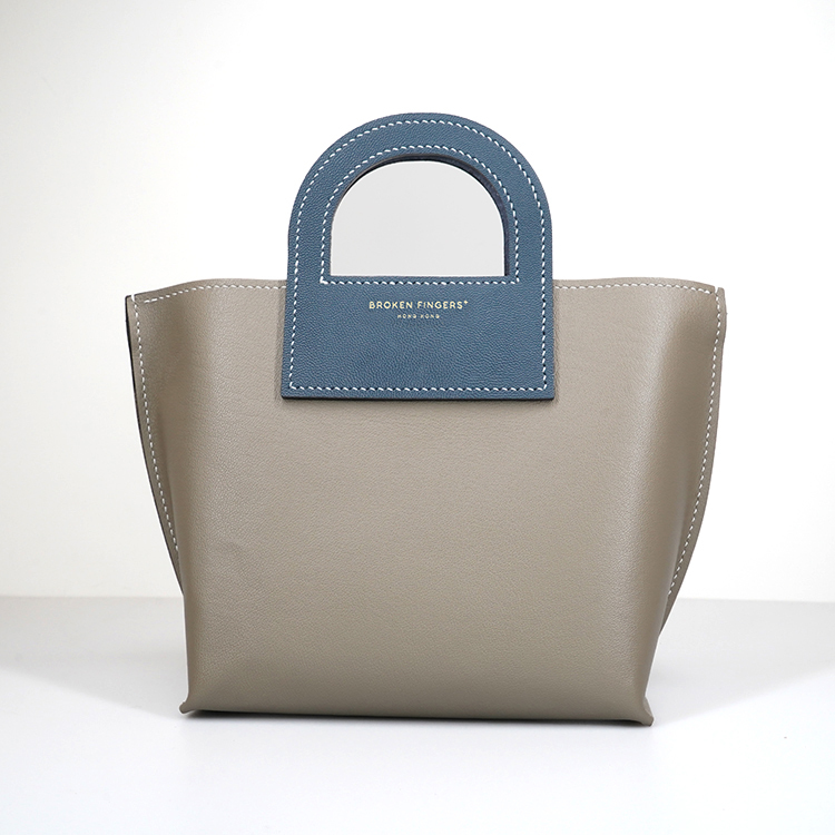 Harvest Bag 【 Sandstone Beige X Cobalt Blue 】Italian Goatskin Handbag