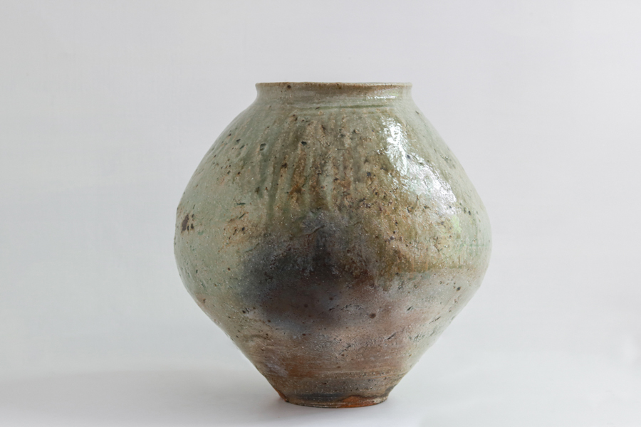 +g 尾形篤 - 薪窯 灰綠大壺