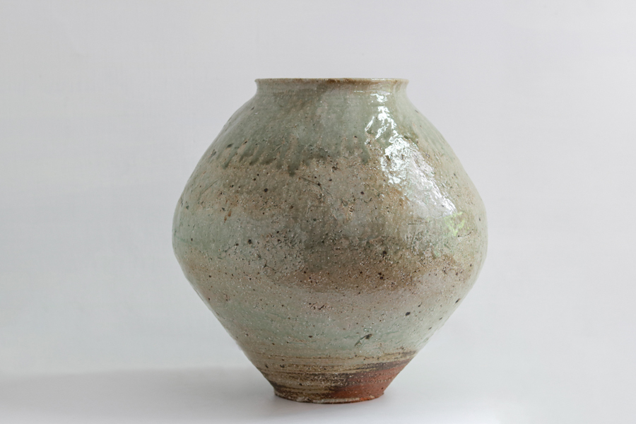 +g 尾形篤 - 薪窯 灰綠大壺