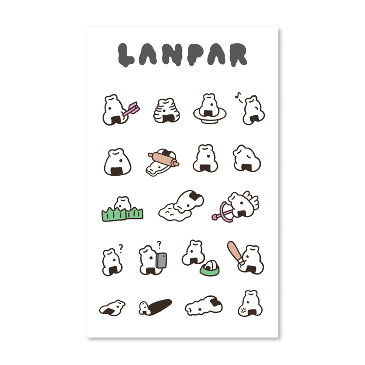 Lanparman｜貼紙｜飯團貼圖