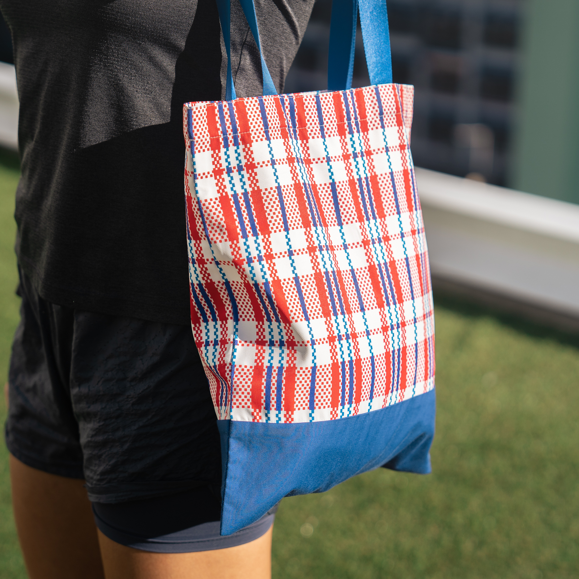 吾家手作上膊環保袋 - 紅白藍