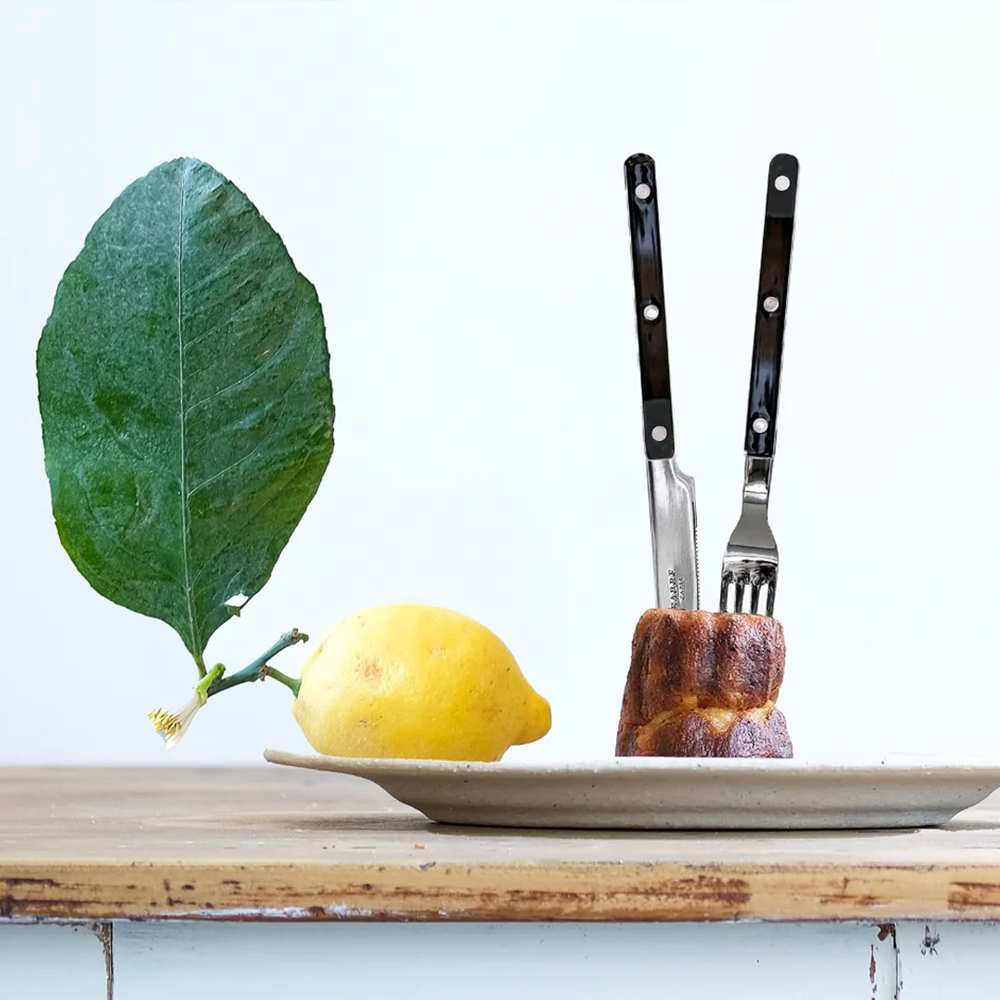 SABRE | Bistrot 復古酒館鈕扣系列 | 沙拉叉 | 亮面 | 黑