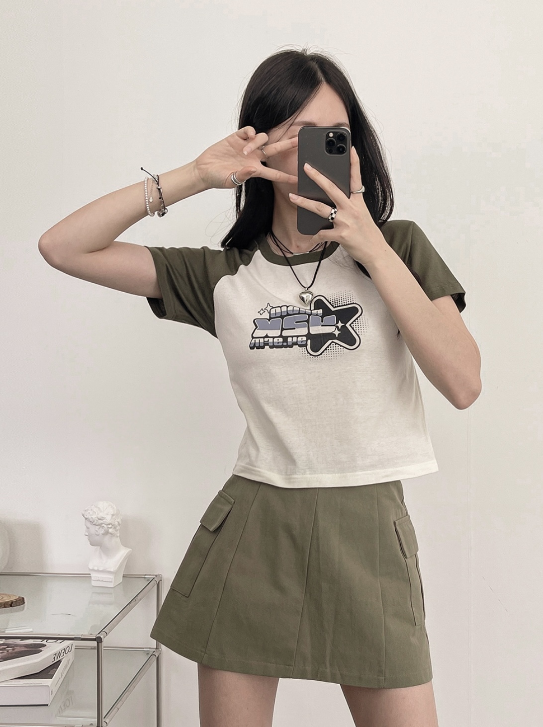 【優惠現貨】韓國Y2K牛角TEE（3色）