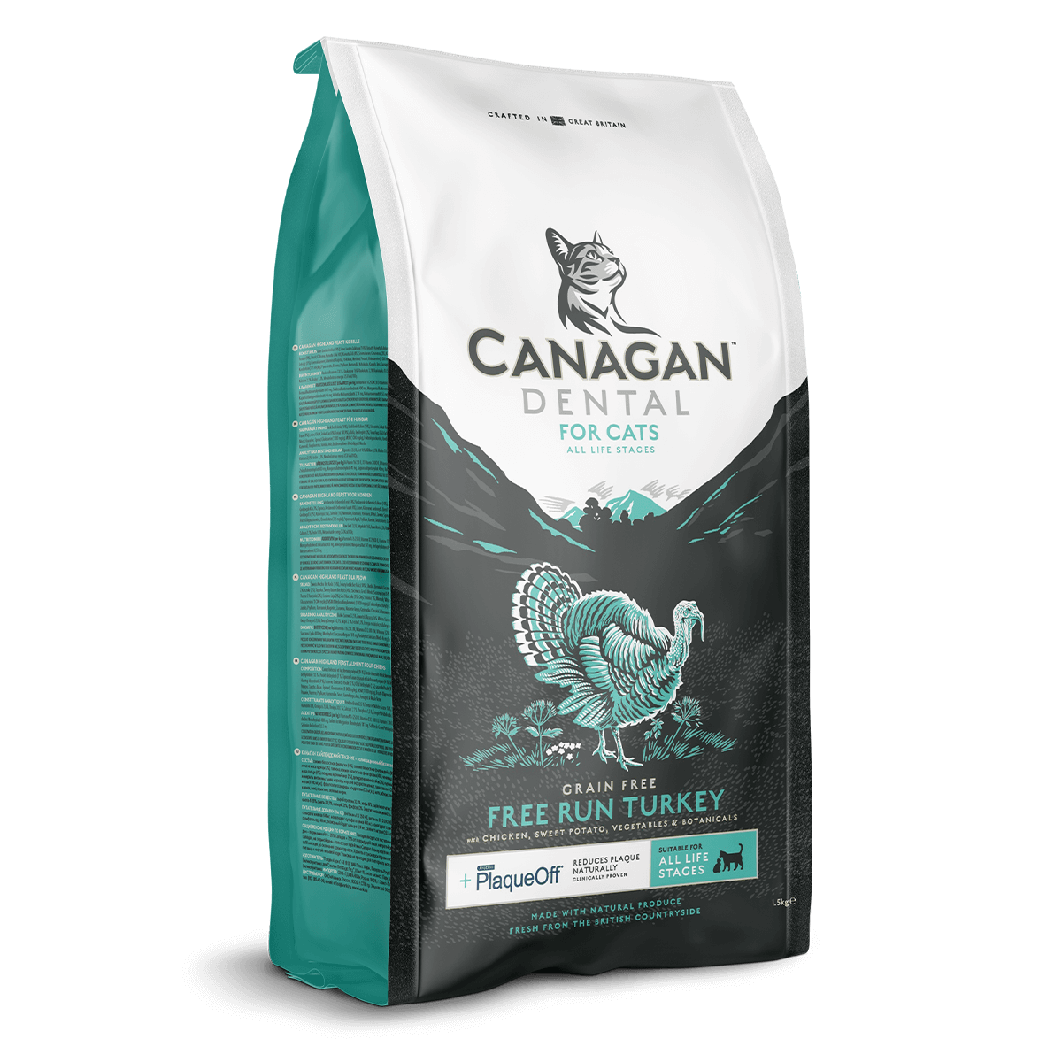 Canagan Dry Cat Food Dental free run turkey 1.5kg/4kg