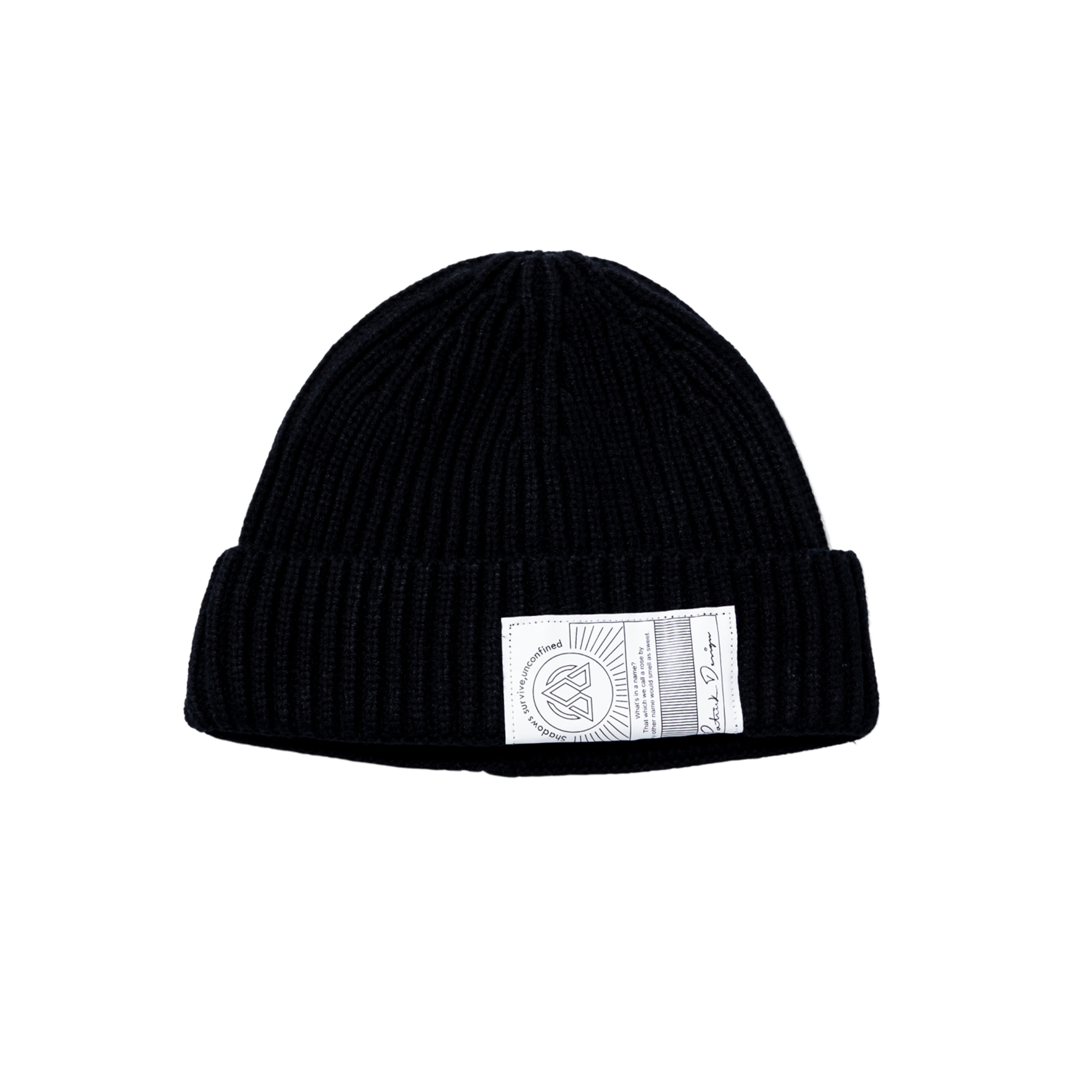 LOGO SHORT BEANIE / 標牌短版毛帽