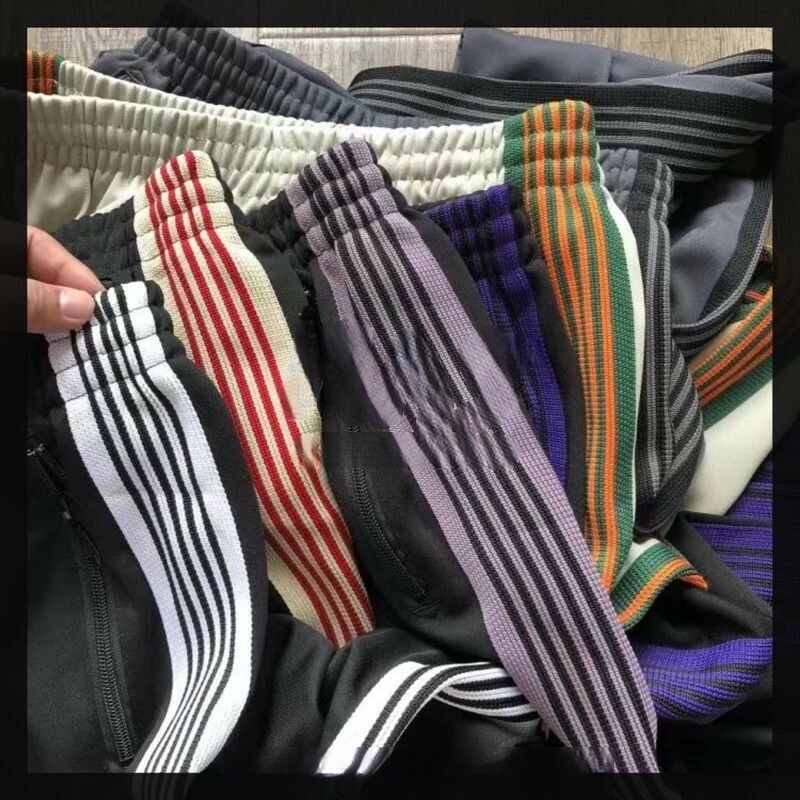 Needles蝴蝶刺繡織帶復古寬鬆 HD直筒褲 休閒褲 長褲