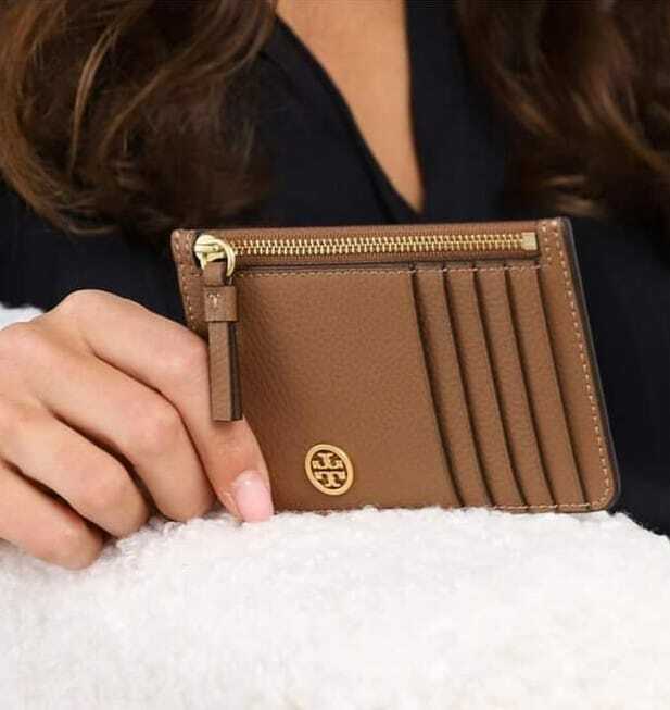 Tory Burch 全真皮卡套 (5卡位+1拉鍊格)
