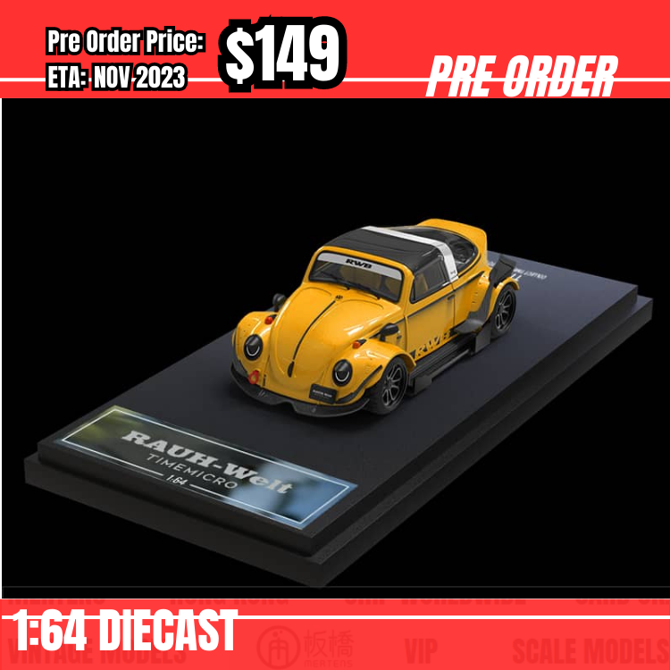 PO-$149 * Time Micro * 1:64 RWB Beetle Targa Yellow [26/07]