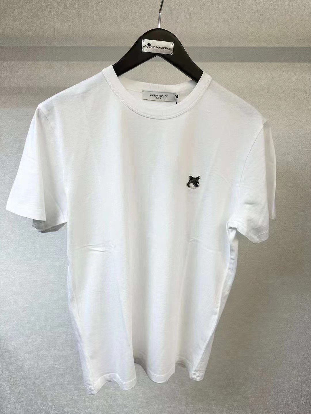 MAISON KITSUNE 小狐狸頭白色T恤 -T