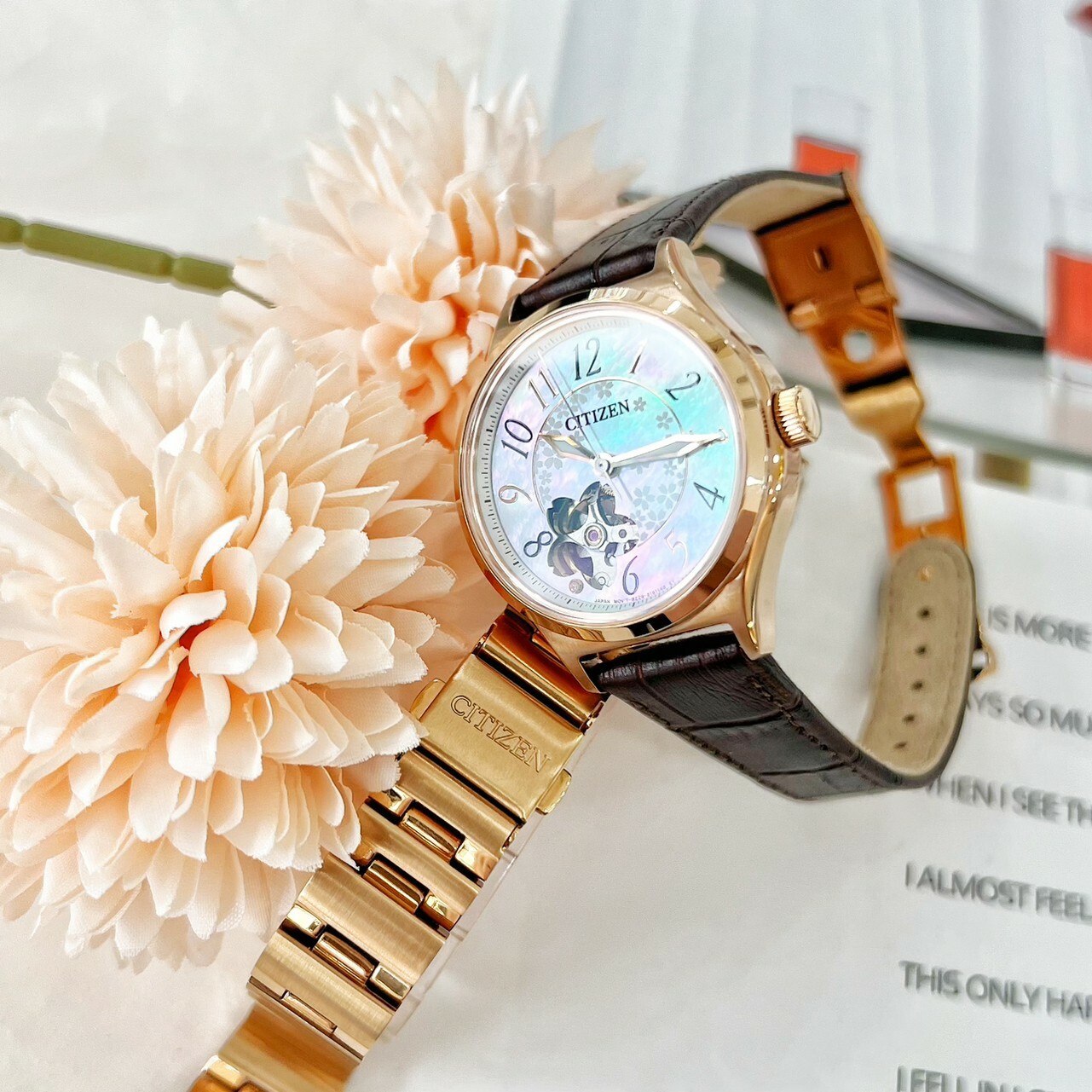 【CITIZEN 星辰】春季櫻花限定機械錶 PC1007-65D 34mm 現代鐘錶