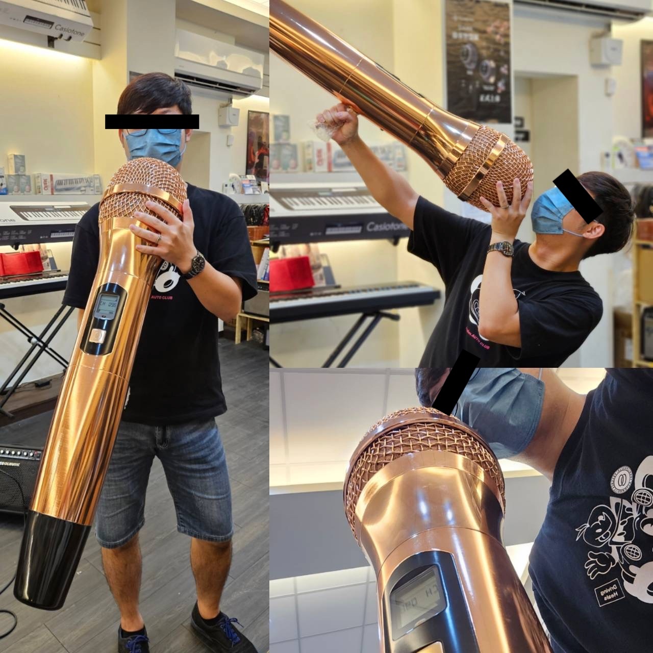 【金色現貨供應】巨型無線麥克風 落地式 無線動圈麥克風