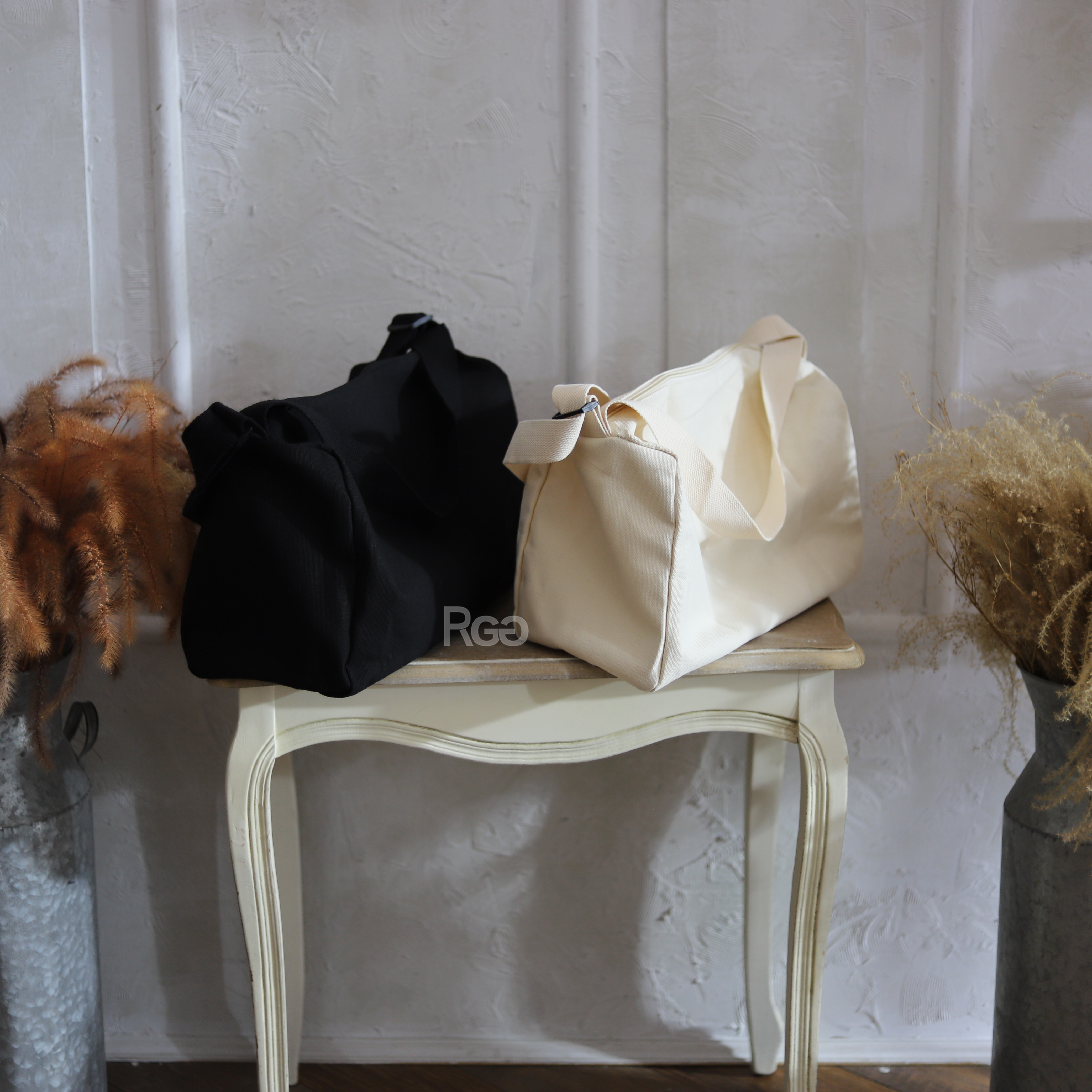 日系基本款簡約側背大容量帆布包