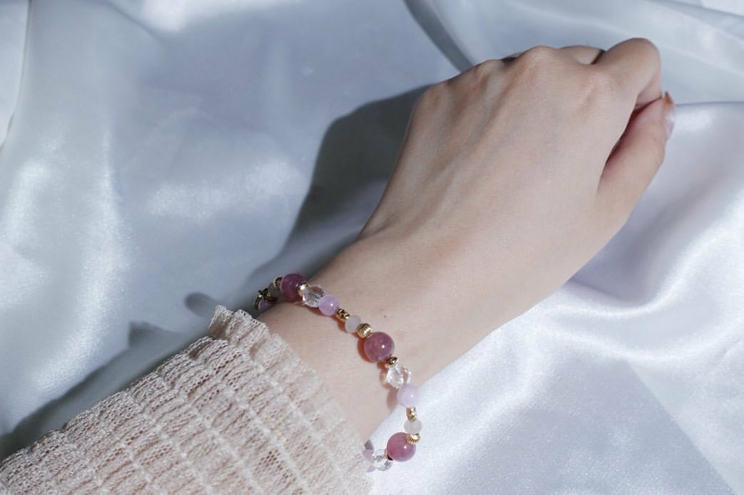 ☽◌*愛蘿斯的靶心／紫馬粉．紫鋰輝．白水晶