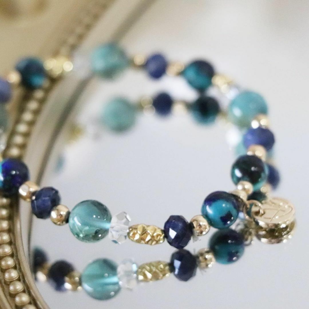 ☽◌*雀月／硅孔雀．藍螢石．蘇打石