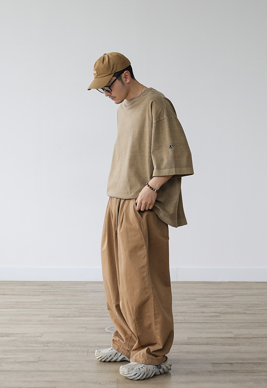 刺繡着色短袖T恤