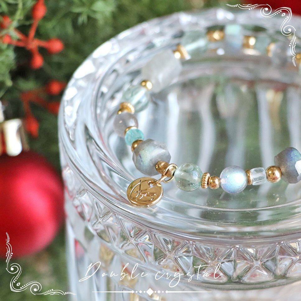 ☽◌*坦拉的圍巾／拉長石．螢石．磷灰