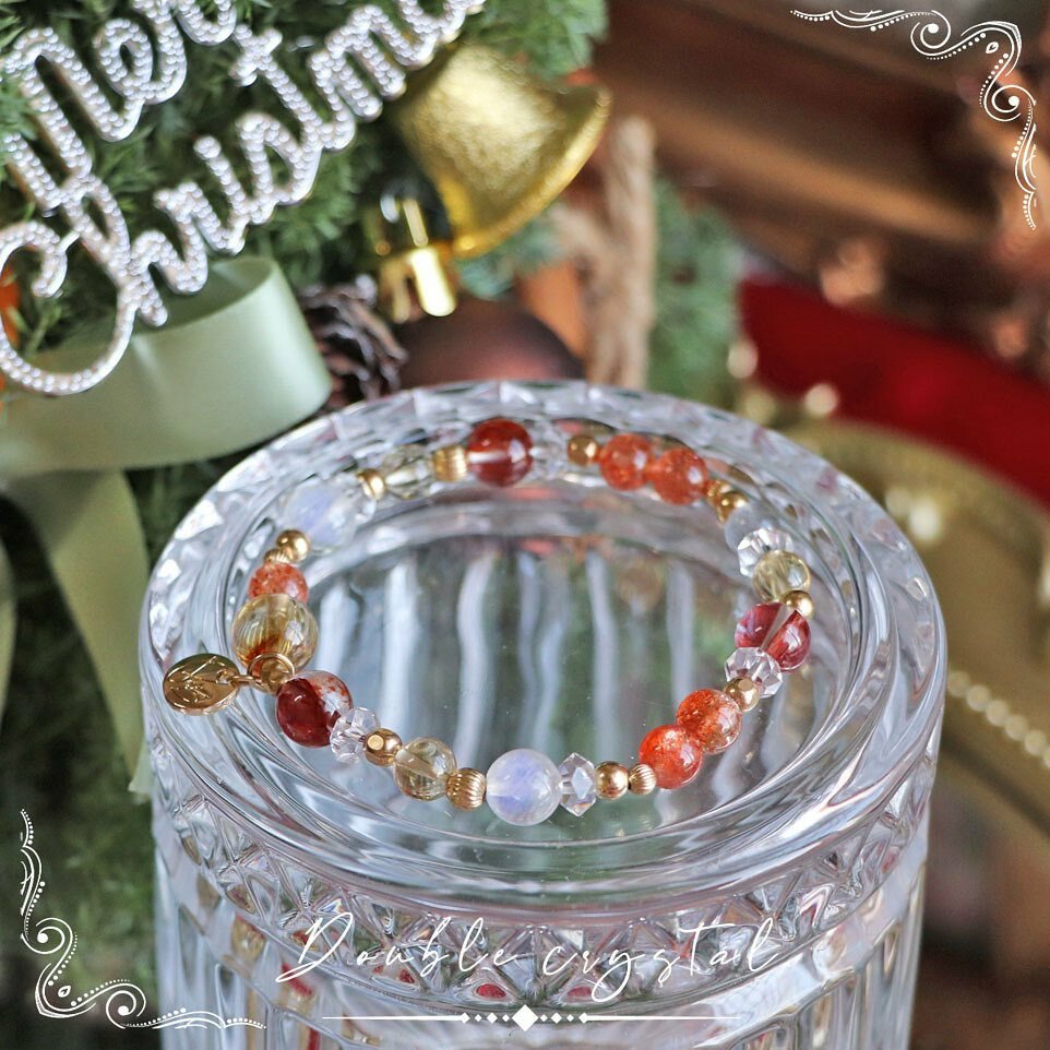 ☽◌*荒野玫瑰／高品金太陽．藍針．紅膠花．拉長