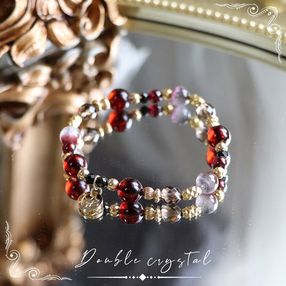 ☽◌*拉夏爾的靈魂／血珀．極光23．黑尖晶．茶晶．石榴石