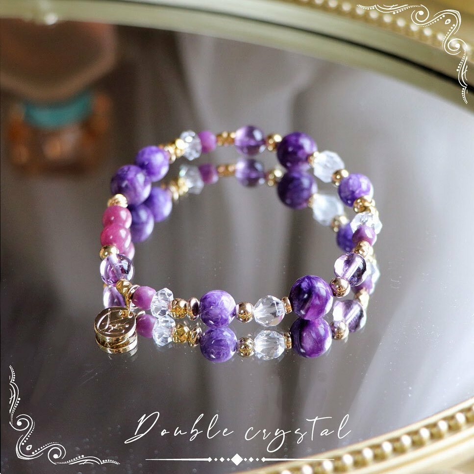 ☽◌*上輩子的誓約／紫龍晶．紅寶石．紫雲母方糖．紫水晶