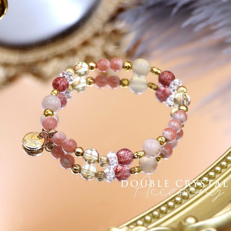 ☽◌*待續的情書／紅紋石．櫻花瑪瑙．草莓晶．黃水晶