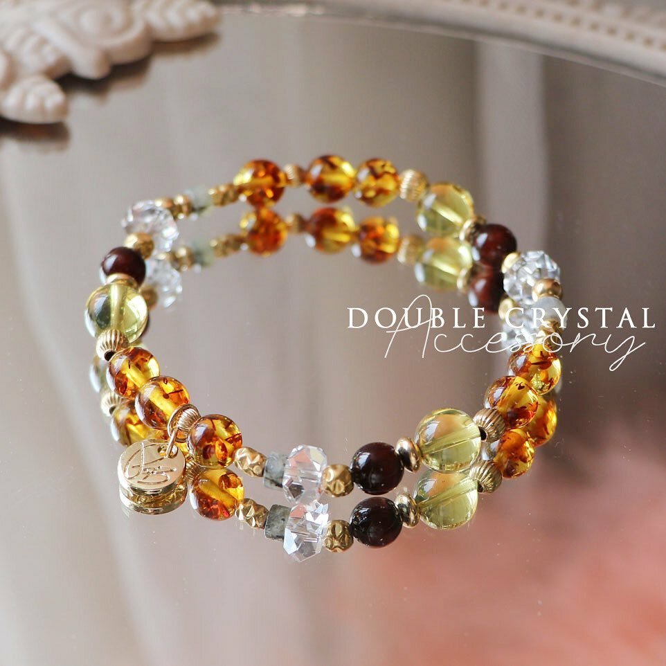 ☽◌*花珀幽谷／花珀．淨水藍珀．紅虎眼