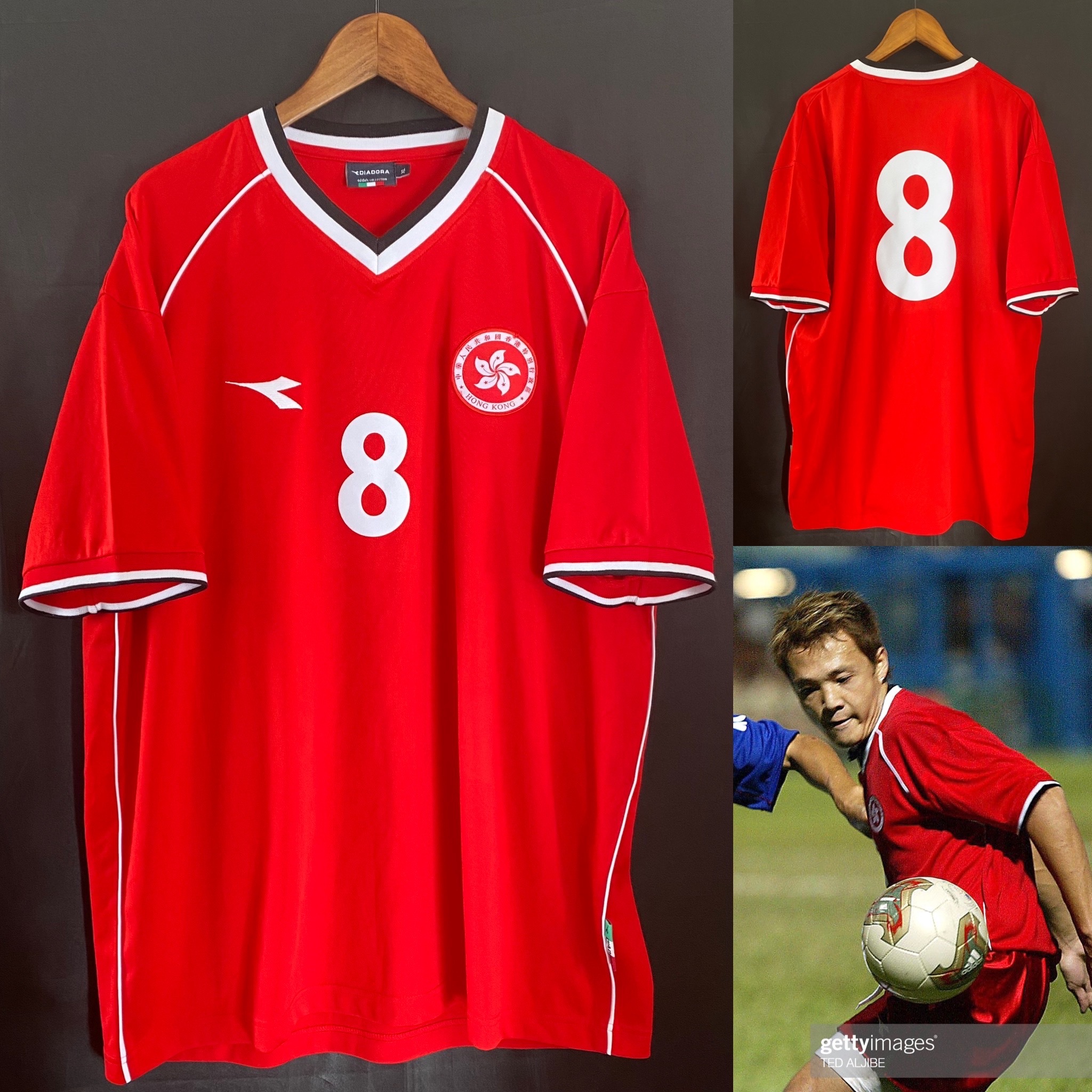Hong Kong Football Team 2002-2003 Diadora Home shirt #8