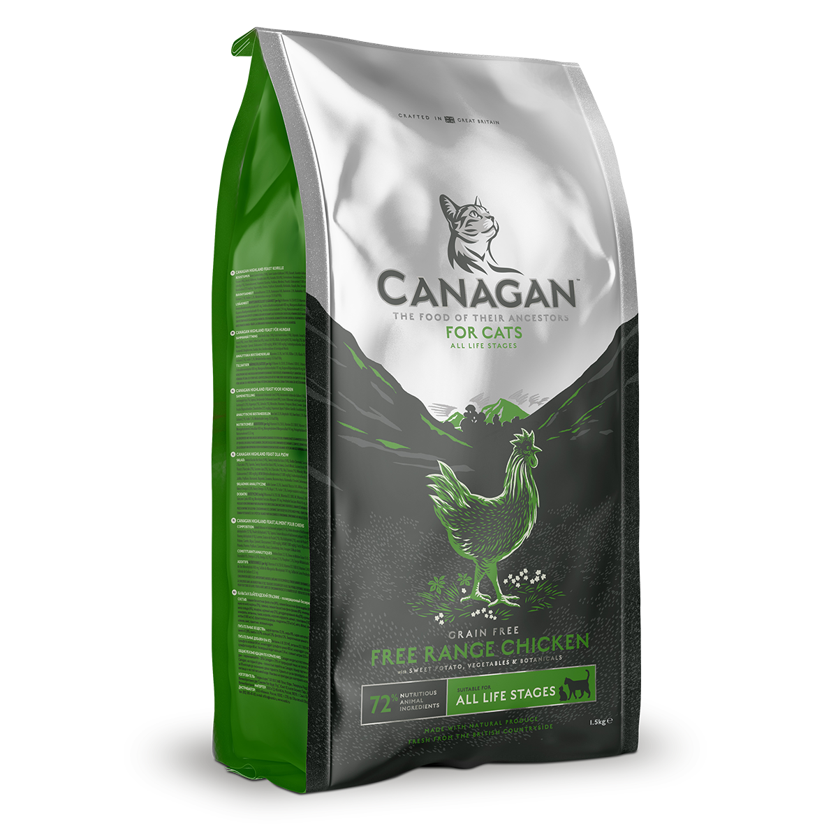 Canagan Dry Cat Food Grain Free Range Chicken 1.5kg/4kg