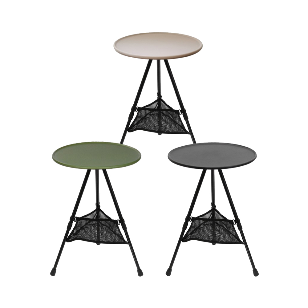 #元氣熊 鋁合金伸縮三角小圓桌 黑色/沙色/軍綠