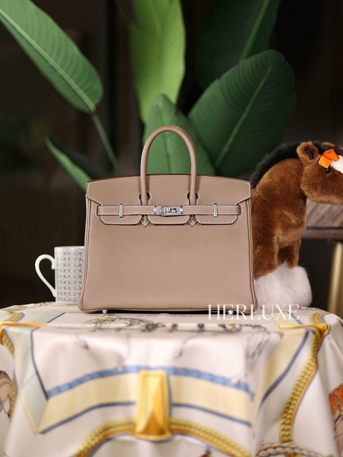 Birkin 25 18 etoupe ck togo W