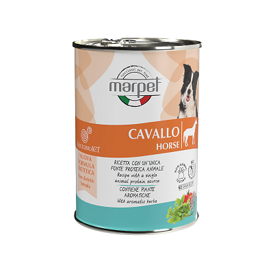 意大利 Marpet Equilibria均衡系列 狗濕糧 410g - 馬肉【原箱24 罐】
