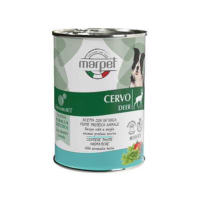 意大利 Marpet Equilibria均衡系列 狗濕糧 400g - 鹿肉【原箱24 罐】