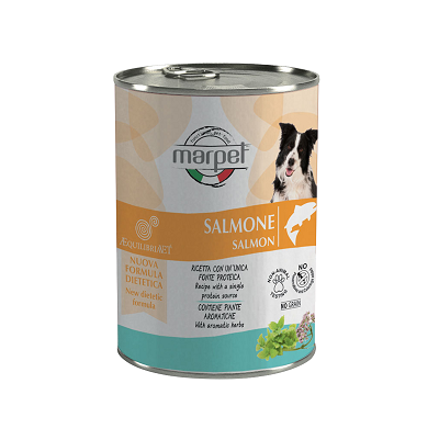 意大利 Marpet Equilibria均衡系列 狗濕糧 400g - 三文魚【原箱24 罐】