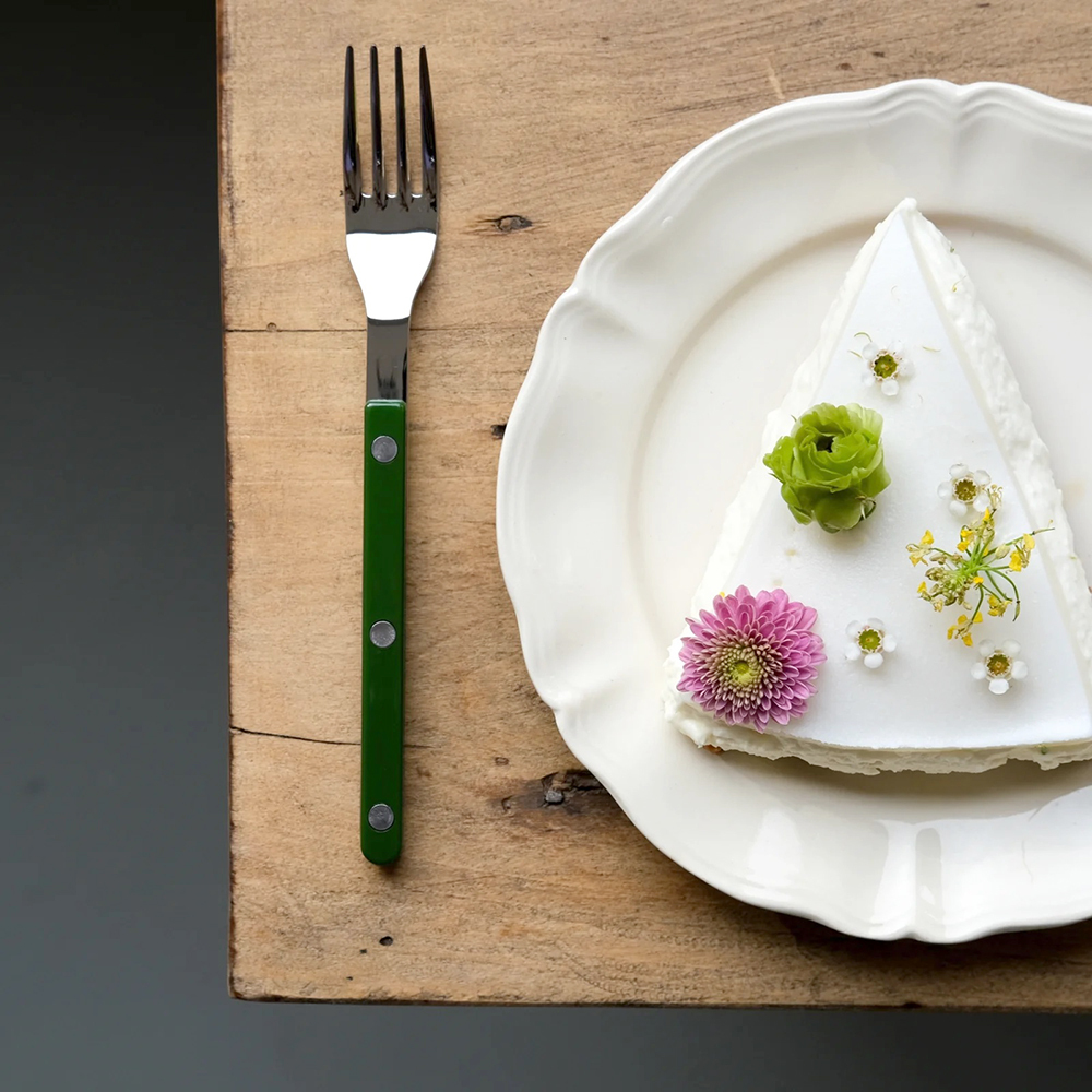 SABRE | Bistrot 復古酒館鈕扣系列 | 沙拉叉 | 亮面 | 綠