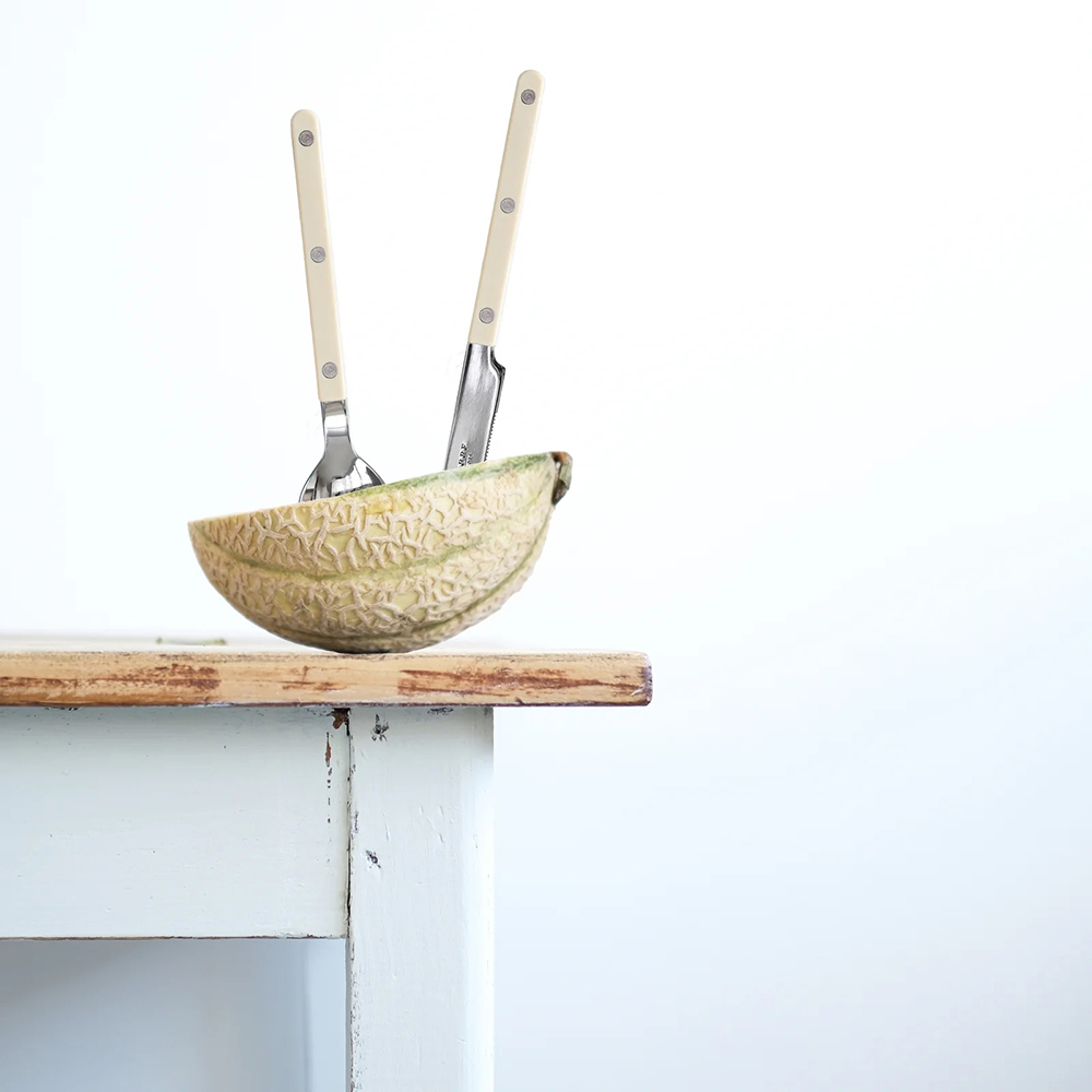 SABRE | Bistrot 復古酒館鈕扣系列 | 飯匙/淺湯勺 | 亮面 | 象牙色