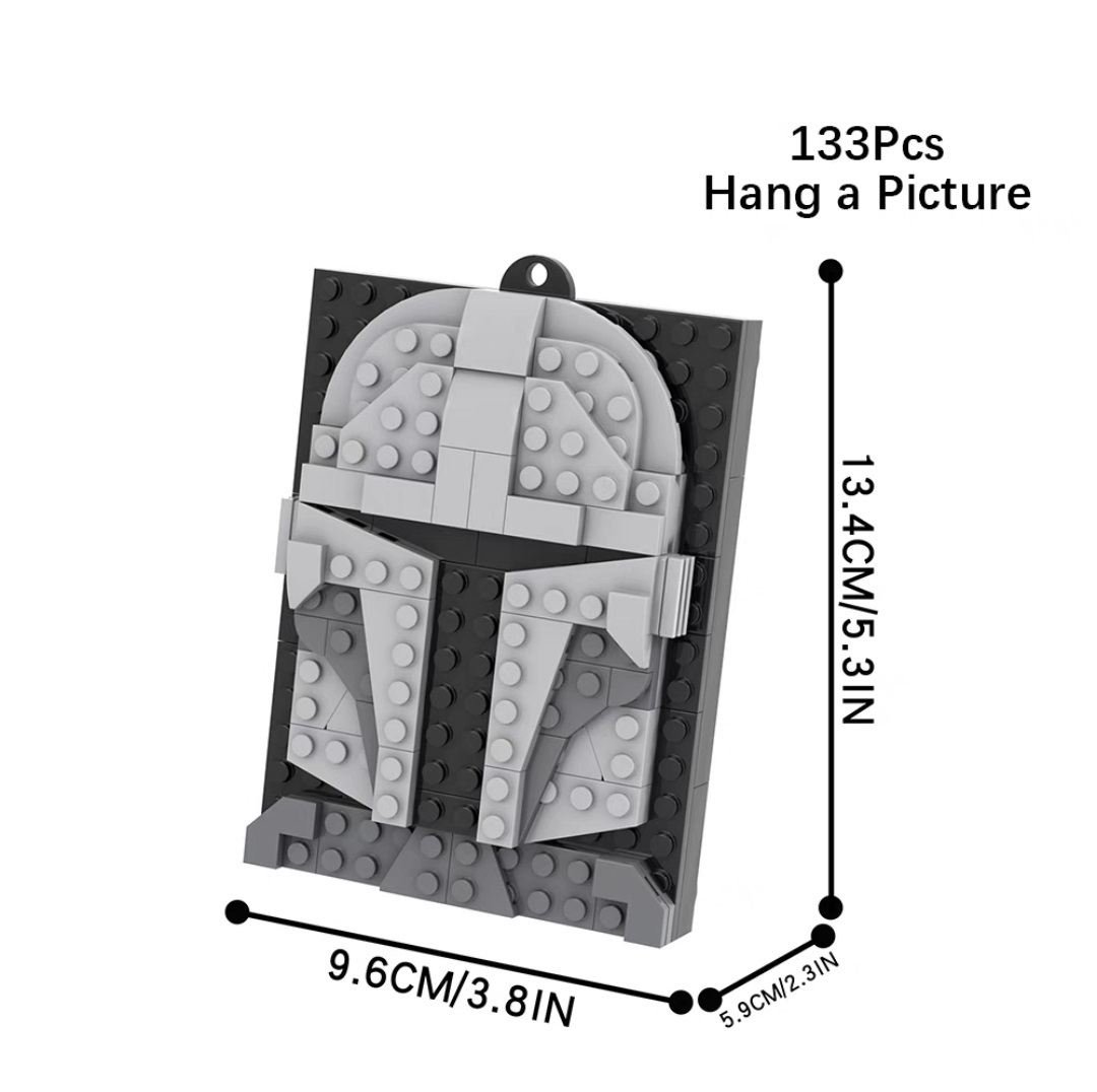 MOC Hang a Picture Mandalorian Star Wars Buildings Set with minifigures minifigs Fit Lego NO BOX MOC2102